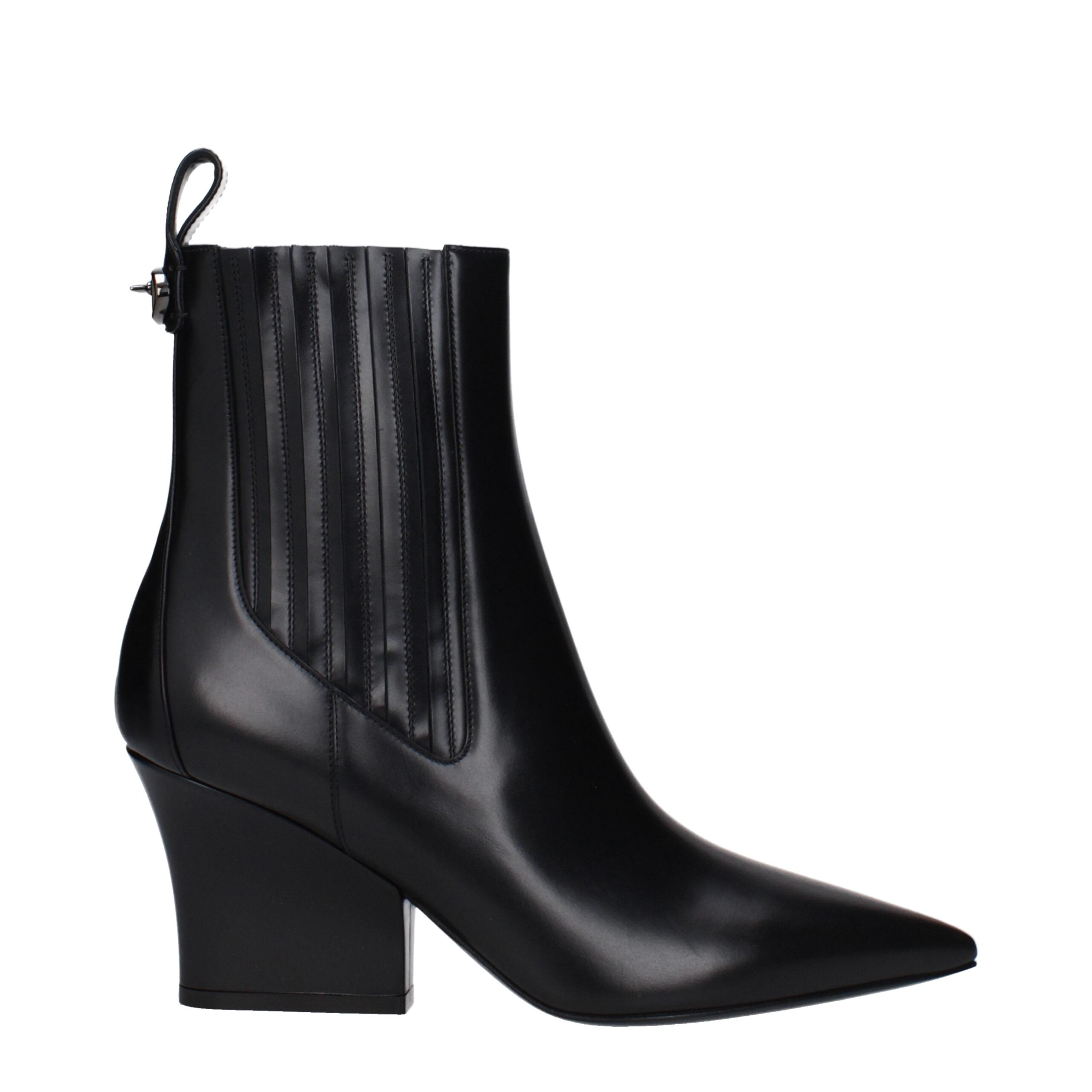 Valentino Garavani Black Leather Ankle